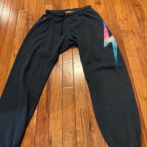 Perfect condition!!! Aviator Nation dark grey with rainbow bolt